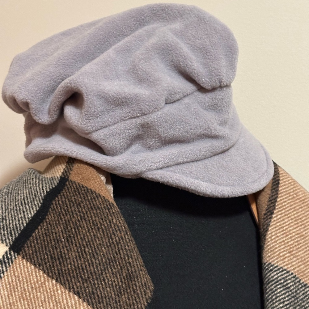 Soft Gray Fleece Cap